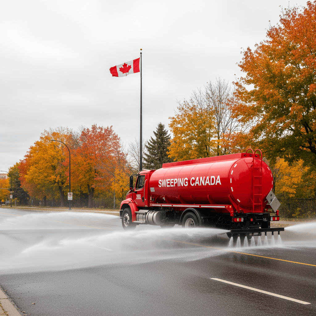 Sweeping Canada water truck fleet detail